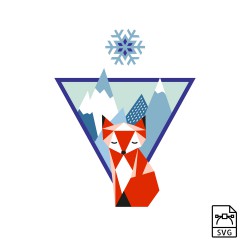 Mountain fox - Vector graphics Mountain fox - Vector graphics