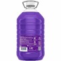 Back view of a large purple Fabuloso cleaner jug showing caution, directions, barcode and company info