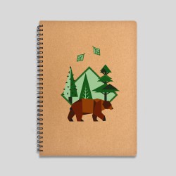 Brown bear notebook Mountain fox notebook
