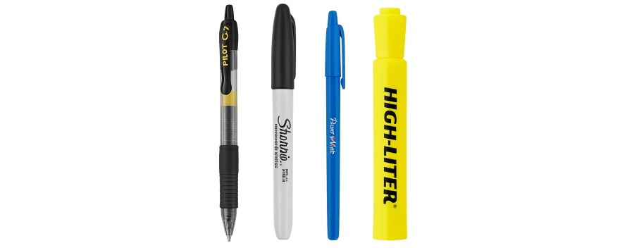 Pen, Markers & Highlighters