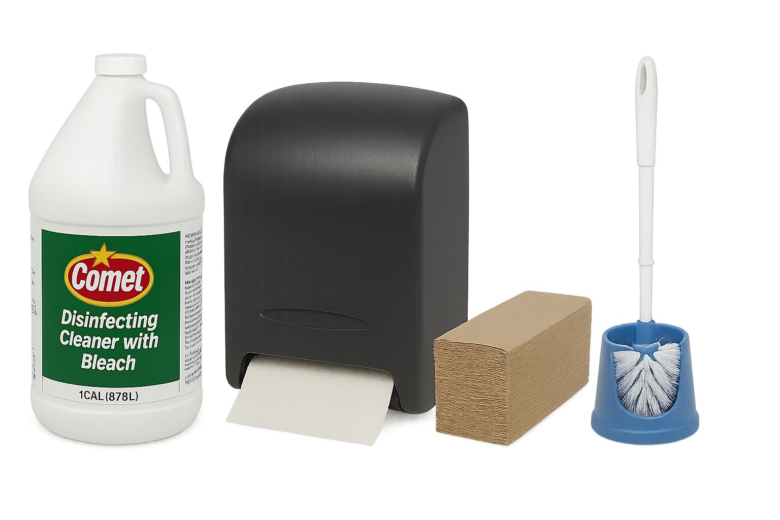 Restroom cleaning and paper program