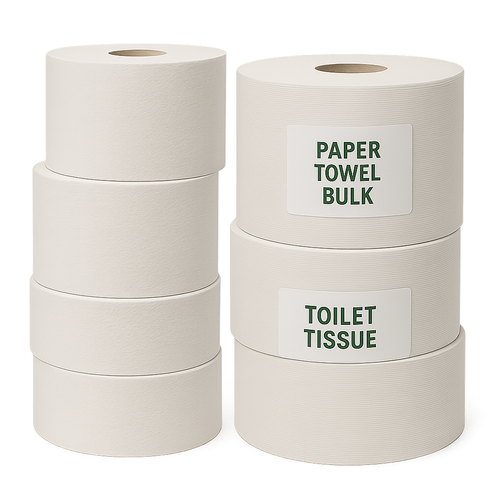 Paper towels and toilet tissue bulk