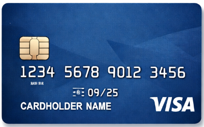 Sample credit card front