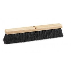 USA Floor Brush Head 24 Wide Black Medium Weight Polypropylene Bristles