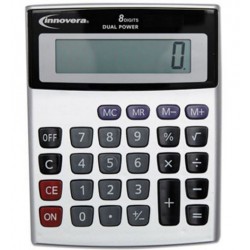 Innovera Portable Minidesk Calculator 8-Digit LCD