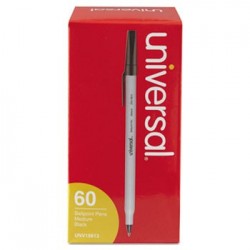 Universal Economy Ballpoint Stick Oil-Based Pen Black Ink Medium