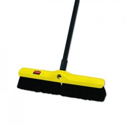 Rubbermaid Commercial Tampico-Bristle Medium Floor Sweep 18Brush3Bristles Black